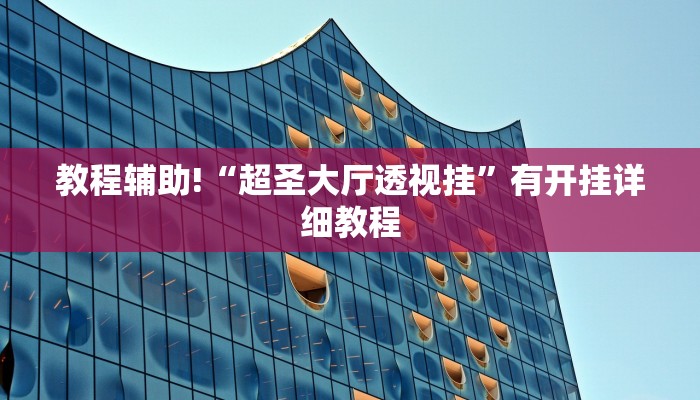 教程辅助!“超圣大厅透视挂”有开挂详细教程