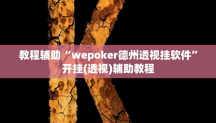 教程辅助“wepoker德州透视挂软件”开挂(透视)辅助教程
