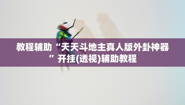 教程辅助“天天斗地主真人版外卦神器”开挂(透视)辅助教程