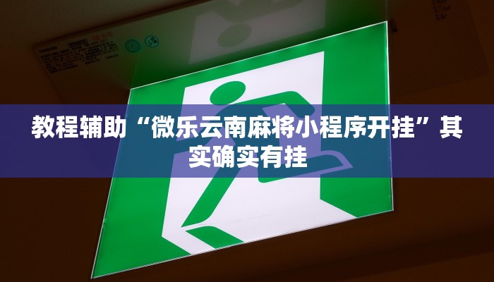 教程辅助“微乐云南麻将小程序开挂”其实确实有挂