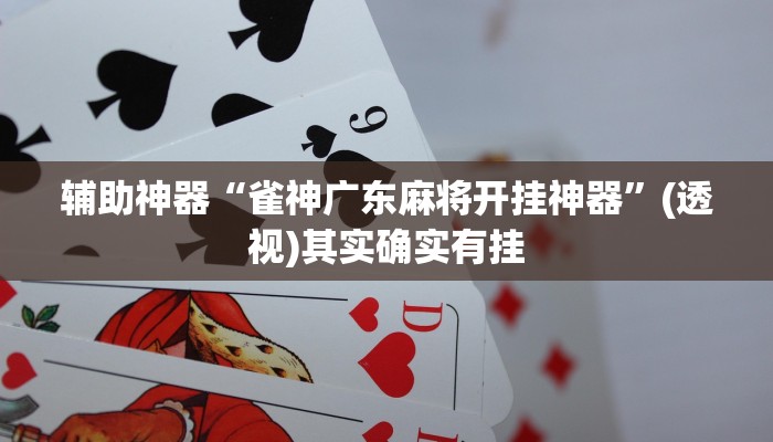 辅助神器“雀神广东麻将开挂神器”(透视)其实确实有挂 辅助神器“雀神广东麻将开挂神器”(透视)其实确实有挂